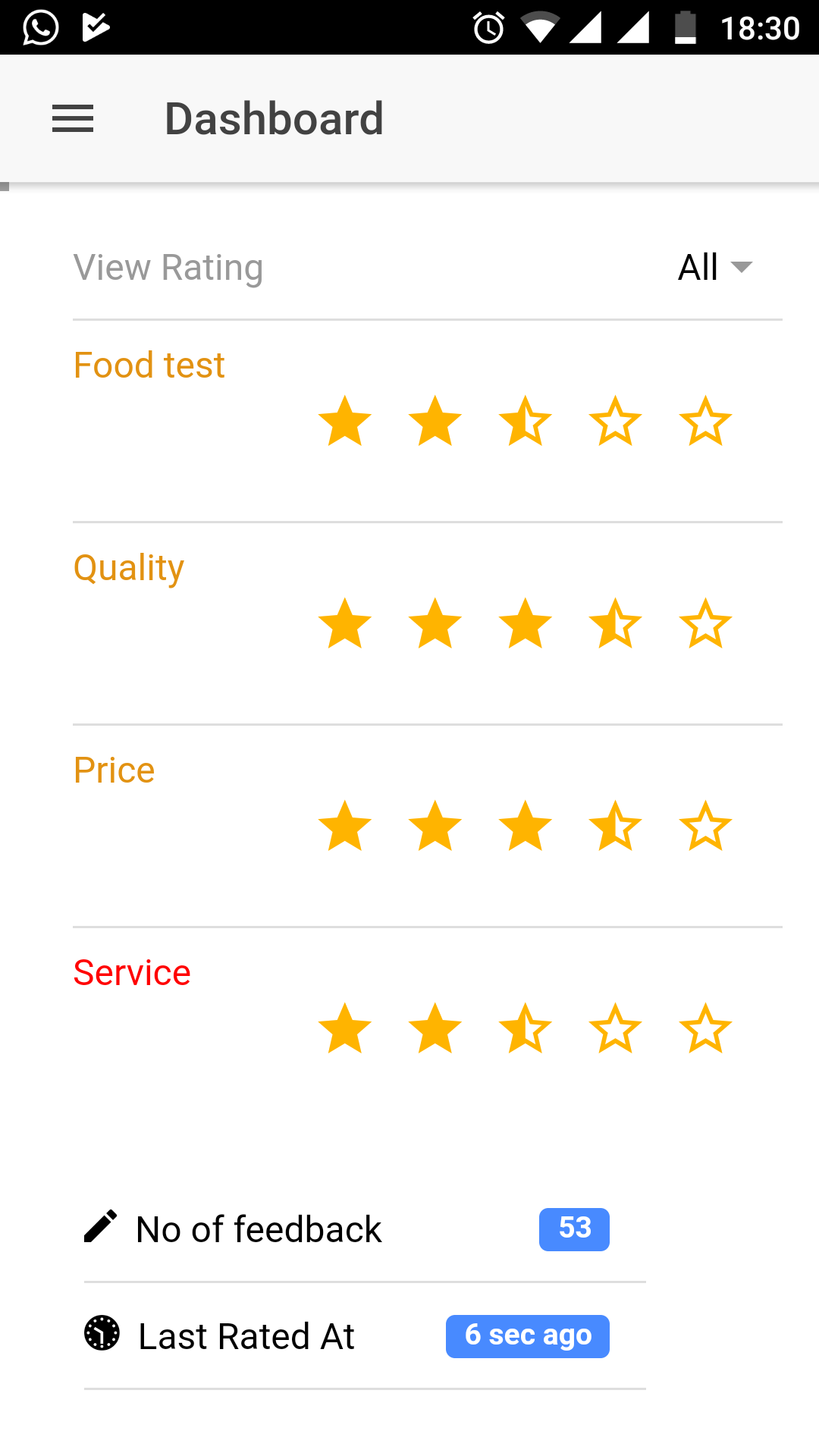 customer feedback application